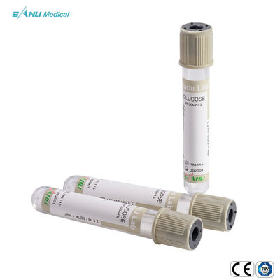 Tubes en verre médicaux de collection de sang de glucose jetables