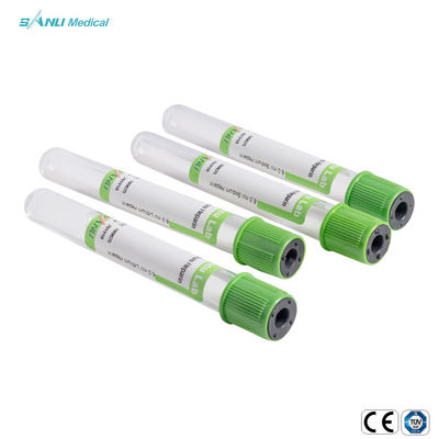 Tubes jetables PSGT 13*100mm de collection de sang de vide de gel d'héparine de sodium/lithium