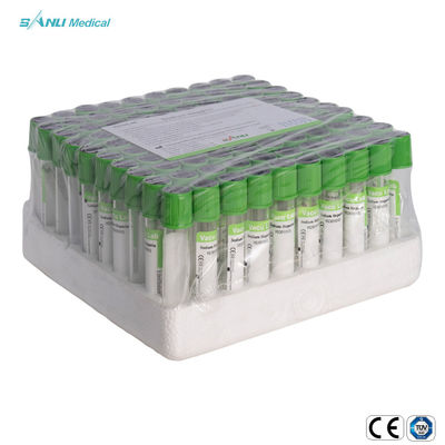Tubes jetables PSGT 13*100mm de collection de sang de vide de gel d'héparine de sodium/lithium