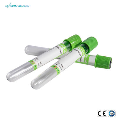 Tubes jetables PSGT 13*100mm de collection de sang de vide de gel d'héparine de sodium/lithium