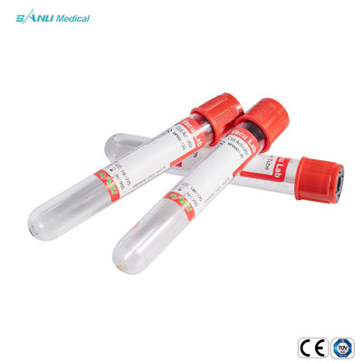Tube rouge 13*75/13*100*16*100 d'analyse de sang de vide d'activateur stérile jetable de caillot