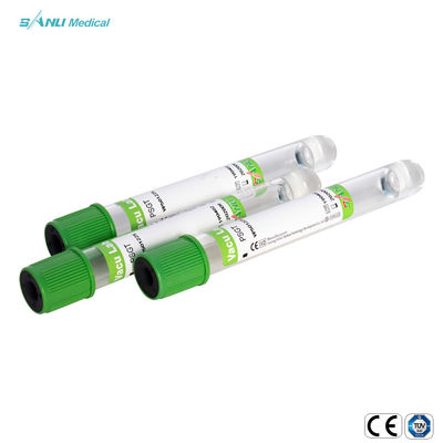Tubes de collection de sang de vide de gel d'héparine de lithium avec la fermeture 16*100 de sécurité