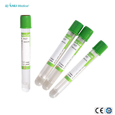 Tubes de collection de sang de vide de gel d'héparine de lithium avec la fermeture 16*100 de sécurité