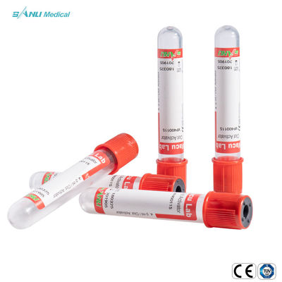 Sang médical jetable rouge de tube d'activateur de caillot de tube de coagulant de collection de sang