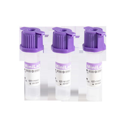 Tube micro médical 8x45mm de collection de sang de K2EDTA 0,25 0.5ml