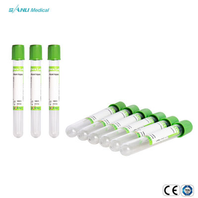 Tube de collection de sang de vide d'héparine de lithium/héparine de sodium