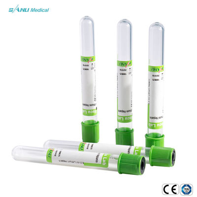 Tube en verre jetable de vert de l'héparine 2ml de lithium pour l'aspiration de sang
