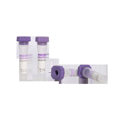 Chapeau en caoutchouc de l'EDTA K2 de sang de collection de lavande capillaire micro de tubes
