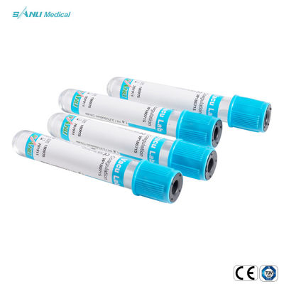 Tubes en verre supérieurs bleus d'essai de coagulation avec l'additif de citrate de sodium de 3,2%