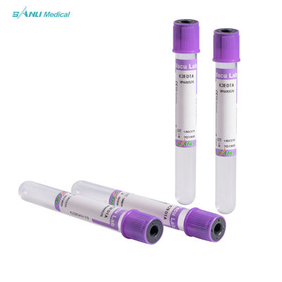Tube de prélèvement sanguin sous vide jetable EDTA 8ml PET