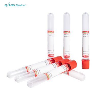 Tubes rouges simples de collecte de sang jetables