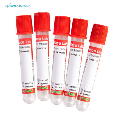 Tubes rouges simples de collecte de sang jetables