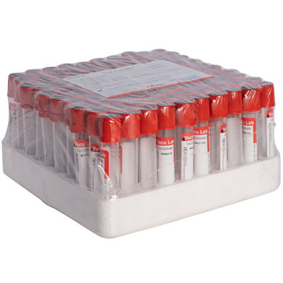 CE de tube d'activateur de caillot d'ANIMAL FAMILIER de tubes de collection de vide de dessus rouge jetable