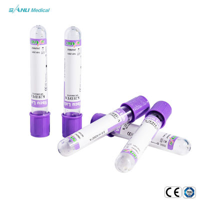 Tube en verre d'EDTA de dessus de lavande des tubes 5ml de collection du sang ISO9001