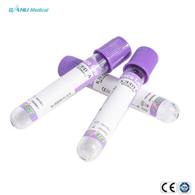 Tube en verre d'EDTA de dessus de lavande des tubes 5ml de collection du sang ISO9001