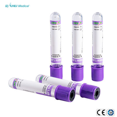 tube stérile de sang total de l'EDTA 6ml de 100pcs Tray Lavender Top Blood Tube