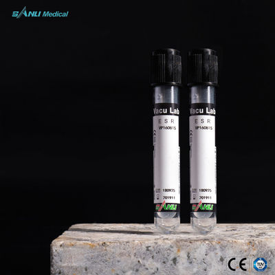 ANIMAL FAMILIER jetable de tube de collection de sang d'esr avec la solution trisodique du citrate 3,8%