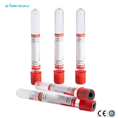 Tubes en verre de collection de sang de plaine de vide qu'aucune OIN d'additif n'a approuvés