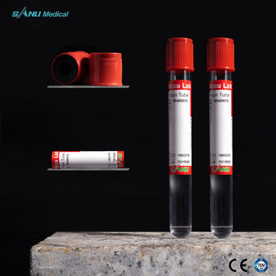 Tubes en verre de collection de sang de plaine de vide qu'aucune OIN d'additif n'a approuvés