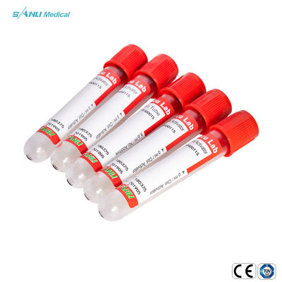 Tubes en verre de collection de sang de plaine de vide qu'aucune OIN d'additif n'a approuvés