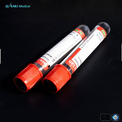 Les tubes en verre de collection du sang 3ml d'agrostide blanche nettoient à l'aspirateur le tube d'activateur de caillot