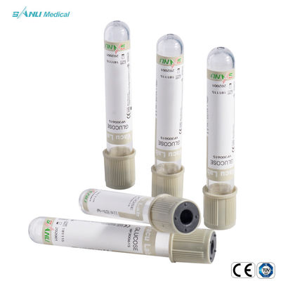 Tube en verre de sang de glucose du vide 6ml Gray Top Blood Collection Tubes