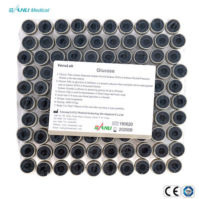 Tube en verre de sang de glucose du vide 6ml Gray Top Blood Collection Tubes