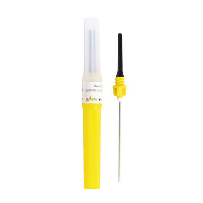 couleur de jaune des aiguilles 0.9x19mm de collection du sang 20G pour à usage unique