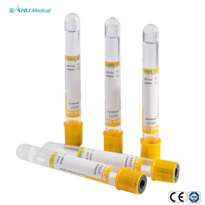 Prélèvement jetable de sang d'activateur de caillot d'ANIMAL FAMILIER avec le gel 13x100mm