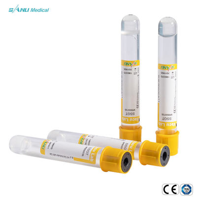 Les tubes jetables de collection de sang de vide d'ANIMAL FAMILIER coagulent activateur avec le gel 16x100mm