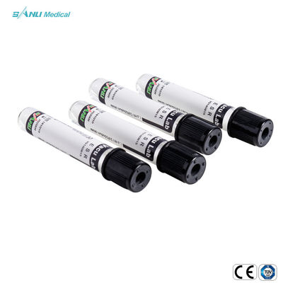 tubes esr de collection de sang de vide de 13x75mm avec du citrate sodique 0.129mol/L