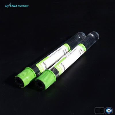 additif supérieur vert d'héparine de lithium de sang de 13x100mm de tubes en plastique de collection