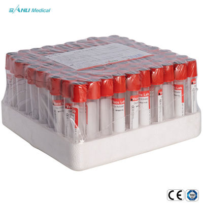 Aucun tubes simples rouges de sang de tubes en plastique additifs de collection