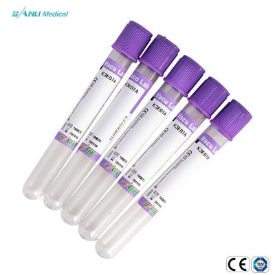 additif en plastique 13x75mm de l'EDTA K3 de tubes de collection du sang 5ml