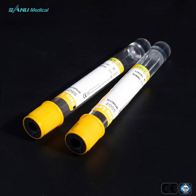 tube supérieur jaune du sang 4ml des tubes en plastique SST de collection pour des déterminations de sérum