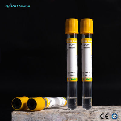 tube supérieur jaune du sang 4ml des tubes en plastique SST de collection pour des déterminations de sérum