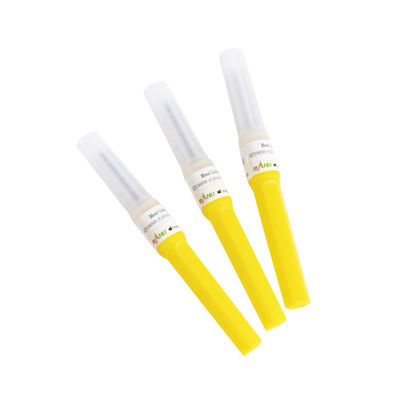 L'oxyde d'éthylène jaune jetable des aiguilles 20G de collection de sang a stérilisé