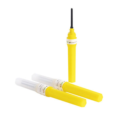 L'oxyde d'éthylène jaune jetable des aiguilles 20G de collection de sang a stérilisé