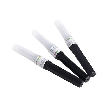 Couleur multi des aiguilles 22G Blcak de collection de sang d'échantillon jetable