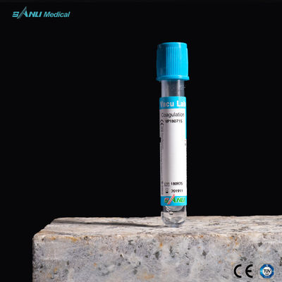 additif supérieur bleu 13x75mm de citrate sodique en verre de tubes de la coagulation 1.8ml 3,2%