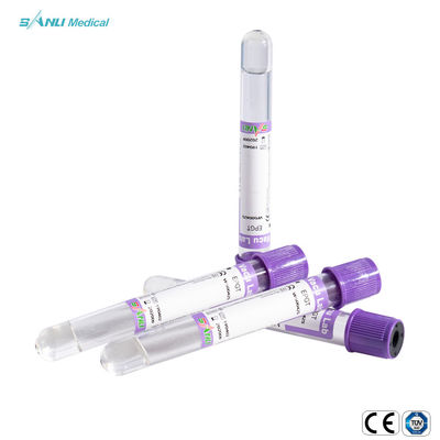 Tubes en verre de collection de sang de l'EDTA K2 avec le gel 13x75mm pour la hématologie