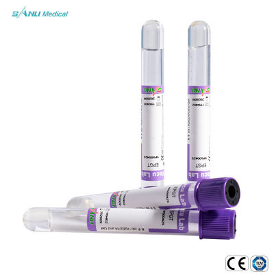 Tubes en verre de collection de sang de l'EDTA K2 avec le gel 13x75mm pour la hématologie