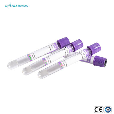 Tubes en verre de collection de sang de l'EDTA K2 avec le gel 13x75mm pour la hématologie