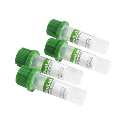 Tube supérieur vert d'héparine de lithium du tube capillaire 0.25ml de sang