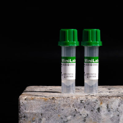 Tube supérieur vert d'héparine de lithium du tube capillaire 0.25ml de sang