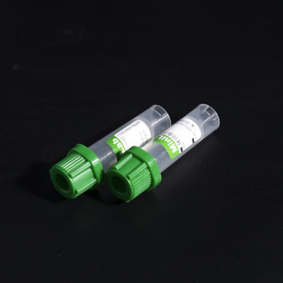 Tube supérieur vert d'héparine de lithium du tube capillaire 0.25ml de sang