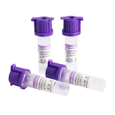 L'EDTA de collection de sang a enduit l'additif supérieur pourpre de l'EDTA K2 de tubes capillaires