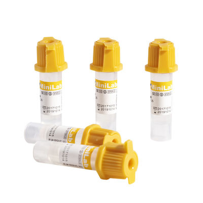 les tubes capillaires de collection du sang 0.5ml coagulent additif d'activateur avec le gel