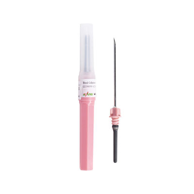 Échantillon multi de 18G 1.2x25mm de sang d'aiguilles roses de collection jetable