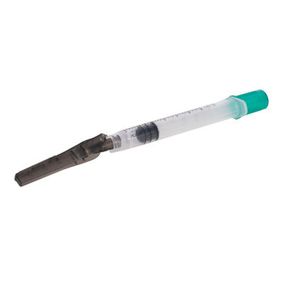 Seringue médicale 3ml jetable 22G de collection de sang artériel de sécurité stérile